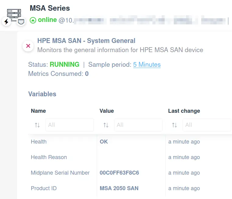 HPE MSA SAN General System